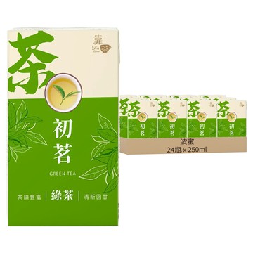 波蜜 靠茶初茗綠茶  250ml  24瓶