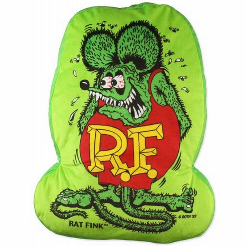 ラットフィンク クッション アメリカ キャラクター ホットロッド モンスター おしゃれ かわいい 車 アメリカン雑貨 Rat Fink ダイカットクッション 通販 Lineポイント最大0 5 Get Lineショッピング