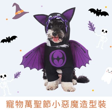 Ray Fair 美好生活系列 萬聖節限定 寵物搞怪紫色蝙蝠裝 (尺寸任選)