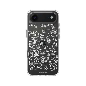 iPhone Air Clear Case（相機按鈕） 透明 - 小貓貓們 Little Cattos - The Dog in me (White)