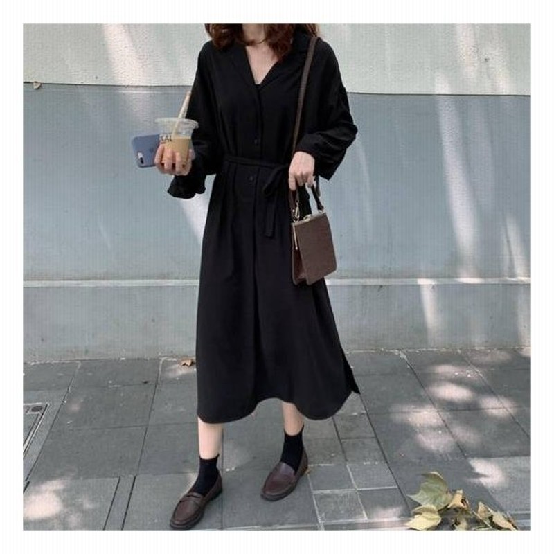 ロングワンピース 秋 コーデ 40代 長袖 大きいサイズ レディース シャツワンピース シャツワンピ 30代 冬 ワンピース ロング丈 マキシ丈 カジュアル 体型カバー 通販 Lineポイント最大0 5 Get Lineショッピング