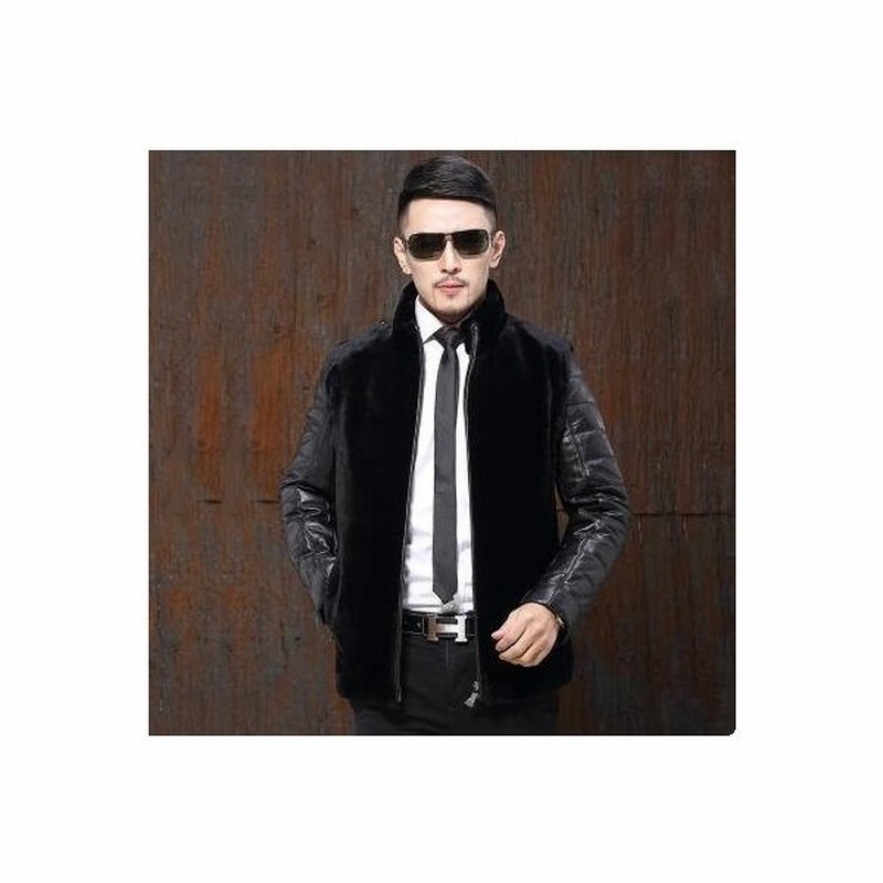 ライダースジャケット メンズ レザージャケット 毛皮切り替え 革ジャン 真冬仕様 あったか ジャケット アウター 立て襟 16秋冬 防寒 お洒落 通販 Lineポイント最大0 5 Get Lineショッピング