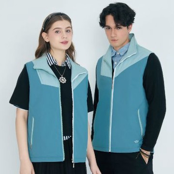 【Londa Polo】休閒網裡背心(P268404)豆沙藍/男女/中性版