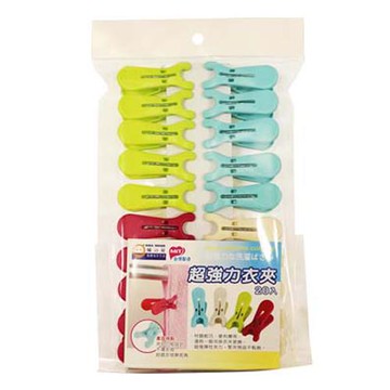 橘之屋超強力曬衣夾(20入)【愛買】