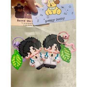 偶像周邊✨粉絲必入 張凌赫拼豆成品掛件手工diyQ版像素風掛件明星周邊禮物 閨蜜禮物 交換禮物