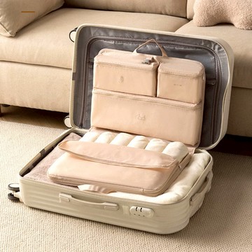 壓縮六合一旅行收纳袋-可套壓缩款 三色可選 008020 粉紅色