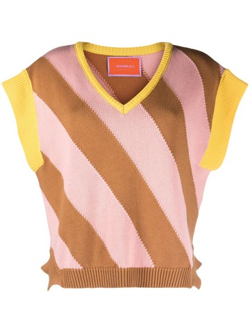 La DoubleJ - Veneziana knitted vest - women - Cotton - S - Pink
