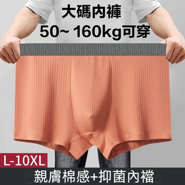 【大版型！可穿至165kg】精梳棉男士平口褲 抑菌內襠 純棉不起球 透氣防悶 男內褲 寬鬆內褲 大尺碼內褲 男生四角褲