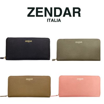 ZENDAR  頂級小羊皮魚子醬紋拉鍊長夾 多款選 全新專櫃展示品 (附禮盒包裝 品牌提袋)