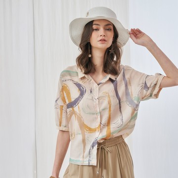 CLL巧玲瓏 恣意潑墨時尚襯衫 7123917