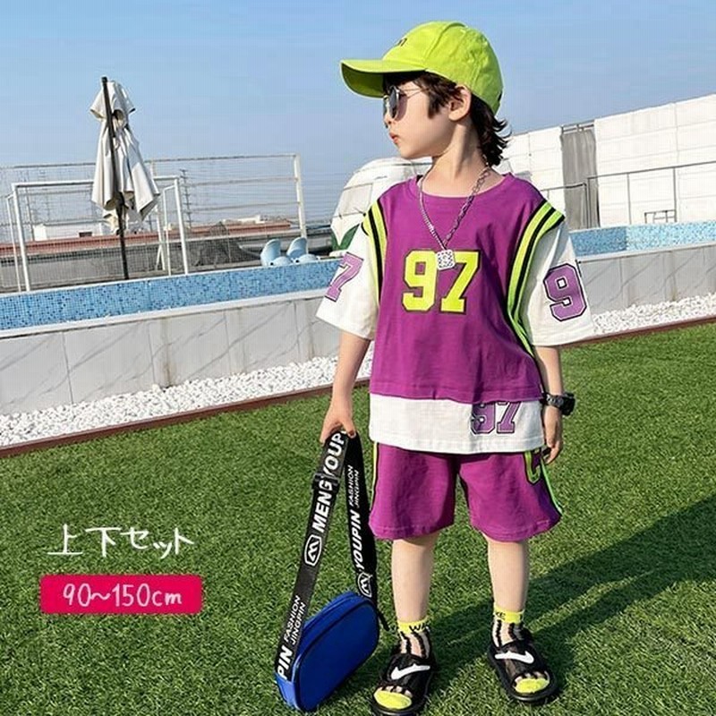 セットアップ 夏服 こども服 上下セット 男の子 かっこいい 子供服 夏 スポーティ 半袖 半ズボン セット 重ね着風 Tシャツ ハーフパンツ 薄手 快適 涼しい 通販 Lineポイント最大get Lineショッピング