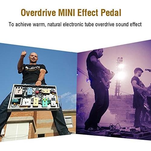 Guitar Effects Pedal, KOKKO FOD3 Aluminum Alloy Mini Overdrive Effect Pedal 6.35mm Jack for Guitars