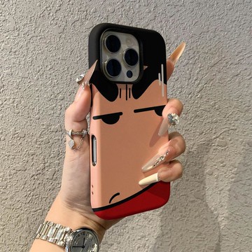 無語小新適用蘋果17promax手機殼iPhone16pro卡通菲林二合一保護套15pro女13可愛14