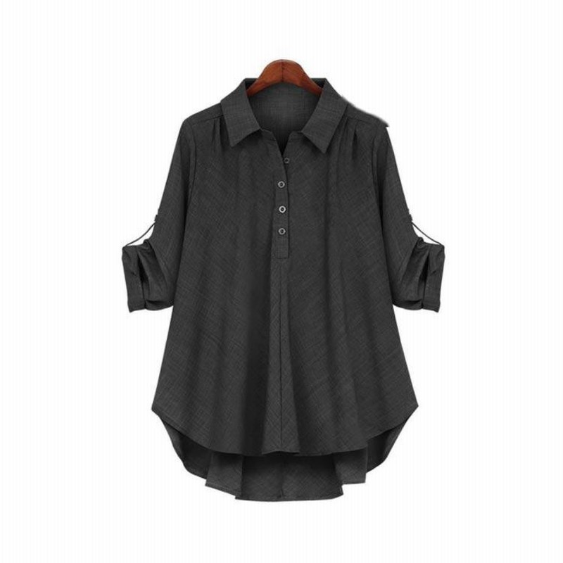 体型カバー【Ralph Lauren】紺 フレア チュニック カバーアップ フレア チュニック シャツブラウス 長袖 プルオーバー トップス
