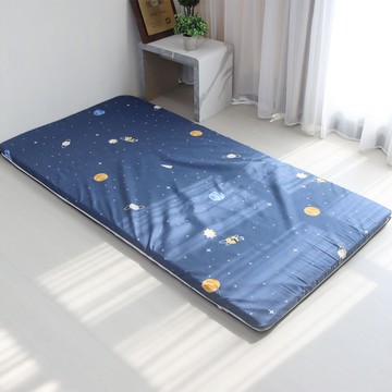 【台灣製造】四季亞藤透氣床墊 厚度5cm 單人加大3.5尺｜浩瀚星空｜雙面可翻 涼感蓆面 三折床墊 亞藤涼蓆