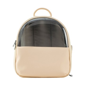 微型時尚包 雙肩包 小型犬貓適用  米色  S(31 x 20 x 35cm)  1個