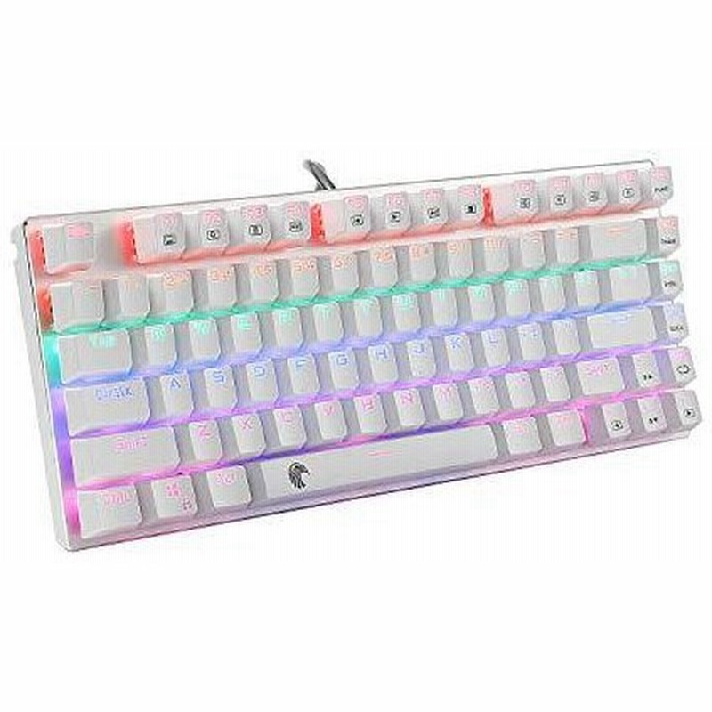 Amazon E元素メカニカル式ゲーミングキーボード 青軸抗干渉アンチゴーストキー レインボーledバックライト付き Usb有線英語配列87キー 防水機能付き Lolゲーム専用キーボード 青軸 ブラック E元素 パソコン 周辺機器 通販