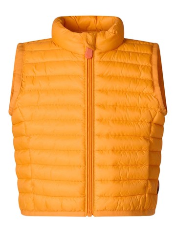Save The Duck Kids - hooded quilted gilet - kids - Nylon - 9 mth - Orange