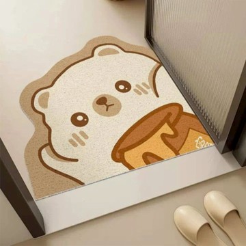 AFAMIC 艾法 玄關扇形刮泥印花腳踏墊 100 x 100cm  1個  Honey