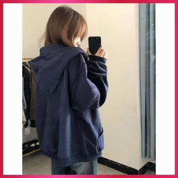 『ATC』秋季薄外套女寬鬆連帽衛衣女春秋拉鍊慵懶風開衫外套百搭上衣背心吊帶