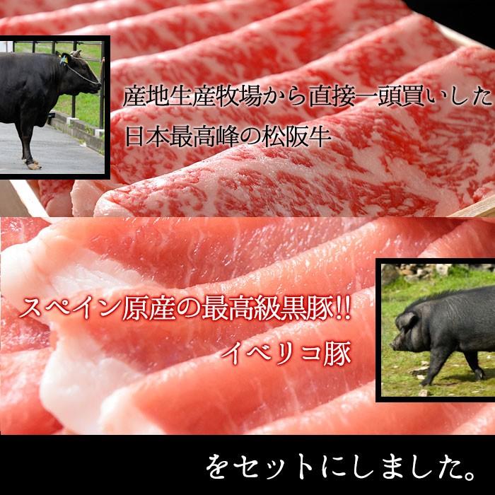 御歳暮 お歳暮 肉 ギフト ステーキ 松阪牛 黒毛和牛A5A4 ・イベリコ豚 600g