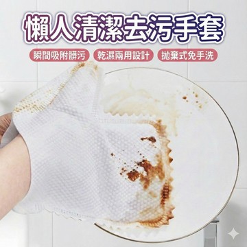 【蝦店隔日到貨！懶人抹布手套】清潔手套 抹布手套 多功能抹布 乾濕兩用 拋棄式 除塵手套