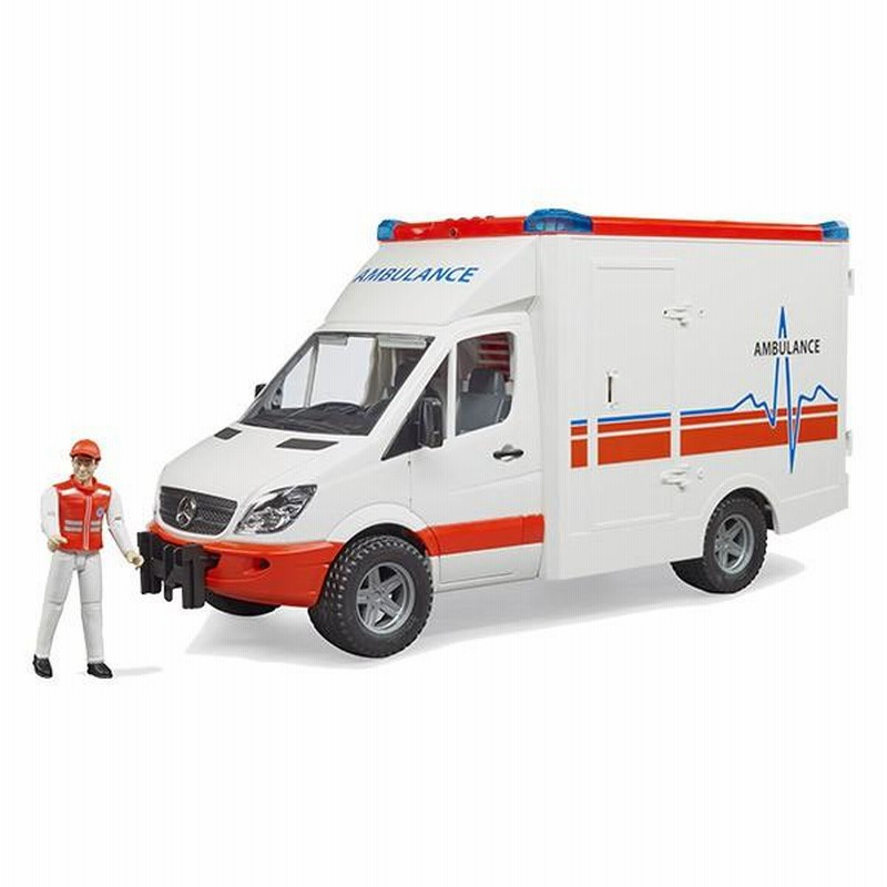 旧商品 bruder ブルーダー MB 救急車(フィギュア付き) BR02536 知育