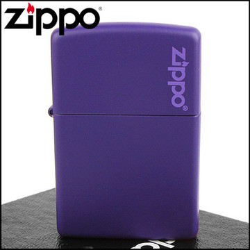【ZIPPO】美系~LOGO字樣打火機~Purple Matte紫色烤漆