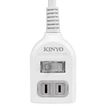 Kinyo 中繼安全延長線  2.7m  白色  1個