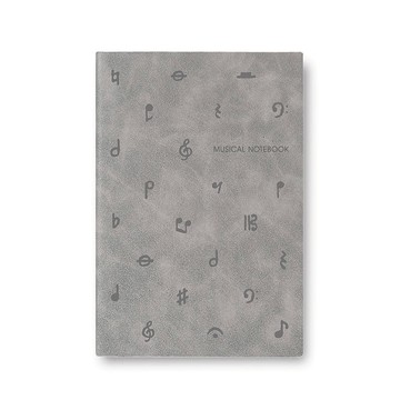 【音符印花】皮革筆記本
