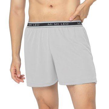 MI MI LEO 台灣製 男款 彈力織帶竹炭內褲  XL  雲紗灰