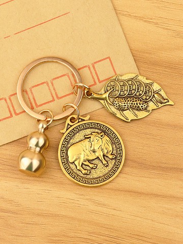 十二生肖鑰匙扣掛件汽車鑰匙裝飾品12生肖隨身裝飾品工藝禮品掛飾