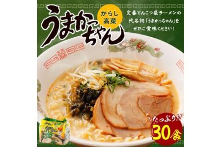 うまかっちゃん 博多からし高菜風味 5袋×6パック ラーメン 袋ラーメン とんこつ