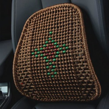 護腰靠墊粗鋼筋手編汽車腰靠鋼管鏤空網格頂腰靠背墊四季透氣靠腰