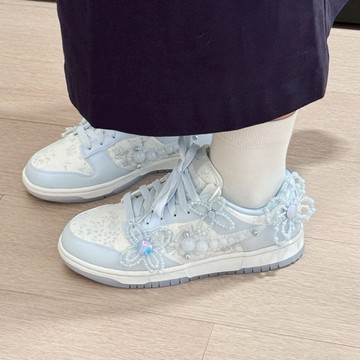 NIKE DUNK LOW x SUSAN FANG 小花 珍珠藍 設計師聯名 女鞋 HV8575-100