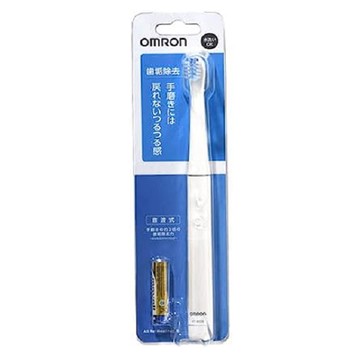 歐姆龍聲波電動牙刷 電池供電 牙菌斑去除 HT-B220-W