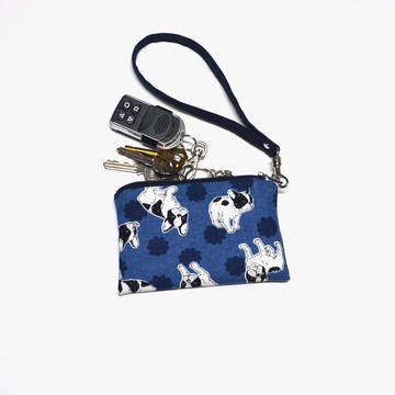 鬥牛犬拉鍊鑰匙包 零錢包