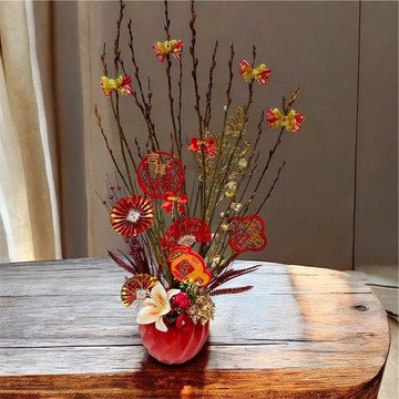 【過年限定】銀柳招財造型盆栽 公司開幕新居喬遷送禮 客廳擺設