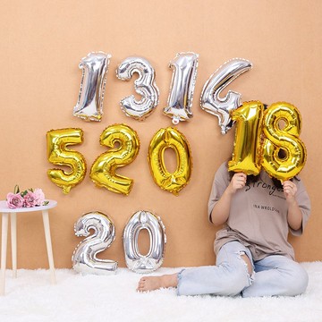 婚慶婚房裝飾氣球 16寸大號數字氣球 生日宴會派對裝飾鋁箔氣球