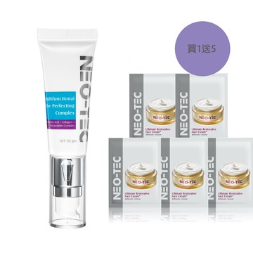 (買1送5包多元賦活因子精華霜試用包)NEO-TEC 妮傲絲翠 玻尿酸海洋膠原保濕眼霜