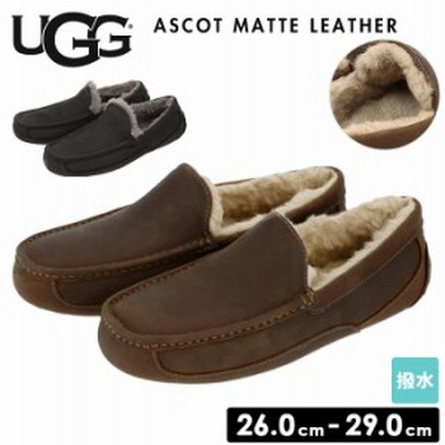 アグ Ugg メンズ スリッポン 通販 モカシン 本革 天然皮革 シープスキン ウール 防寒 あったか Ascot Matte Leather アスコット マットレ 通販 Lineポイント最大get Lineショッピング