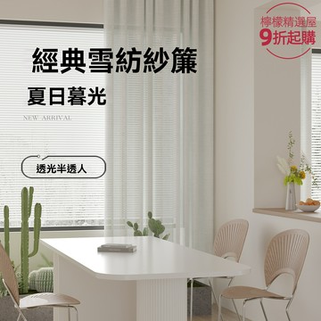【透光不透人】白色紗簾 窗簾 雪紡紗簾 遮陽簾 定製窗簾 臥室陽臺飄窗 簡約北歐風 半透光薄紗 垂感飄逸