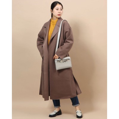 ショッピング超特価 Khadi&co BESS NIELSEN ロングコート モカブラウン