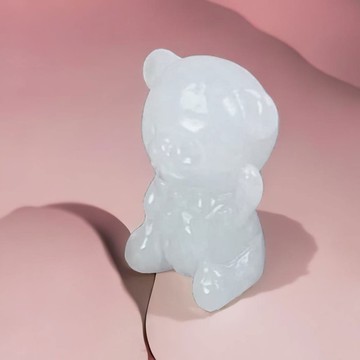 【熊熊玉見你】冰糯翡翠可愛小熊擺件 | 天然緬甸A貨翡翠 | 送禮