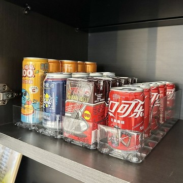 【mono home】啤酒架 飲料架 冰箱架 飲料推進器 廚房置物架 冰箱收納架 自動補位 透明收納盒 罐裝飲料架 收納