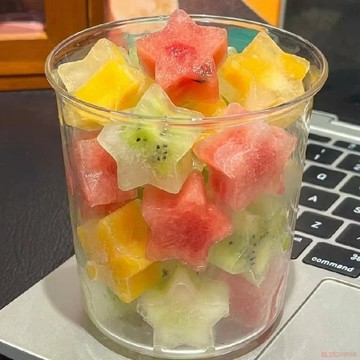 桃園出貨✨家用自制冰神器星星冰格硅膠製冰盒食品級凍冰塊模具易脫模