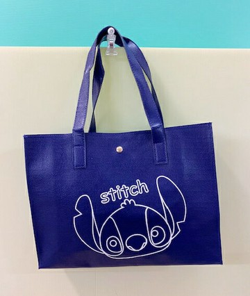 【震撼精品百貨】Stitch 星際寶貝史迪奇 史蒂奇橫式手提袋/收納包-藍#11400 震撼日式精品百貨