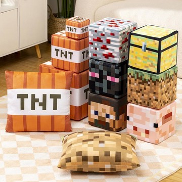 🚚賣場精選🚚Minecraft我的世界方塊玩偶抱枕遊戲周邊海綿方塊箱子TNT毛絨玩具