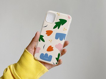 客製化 色塊 插畫 手機殼 春夏新款