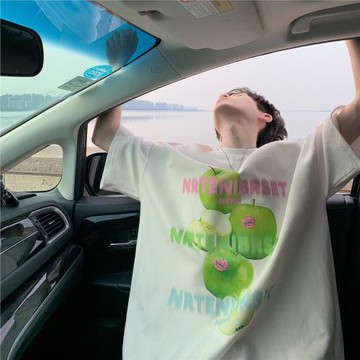 短袖t恤男夏季新款寬松純棉上衣青少年潮流帥氣半袖體恤男士衣服